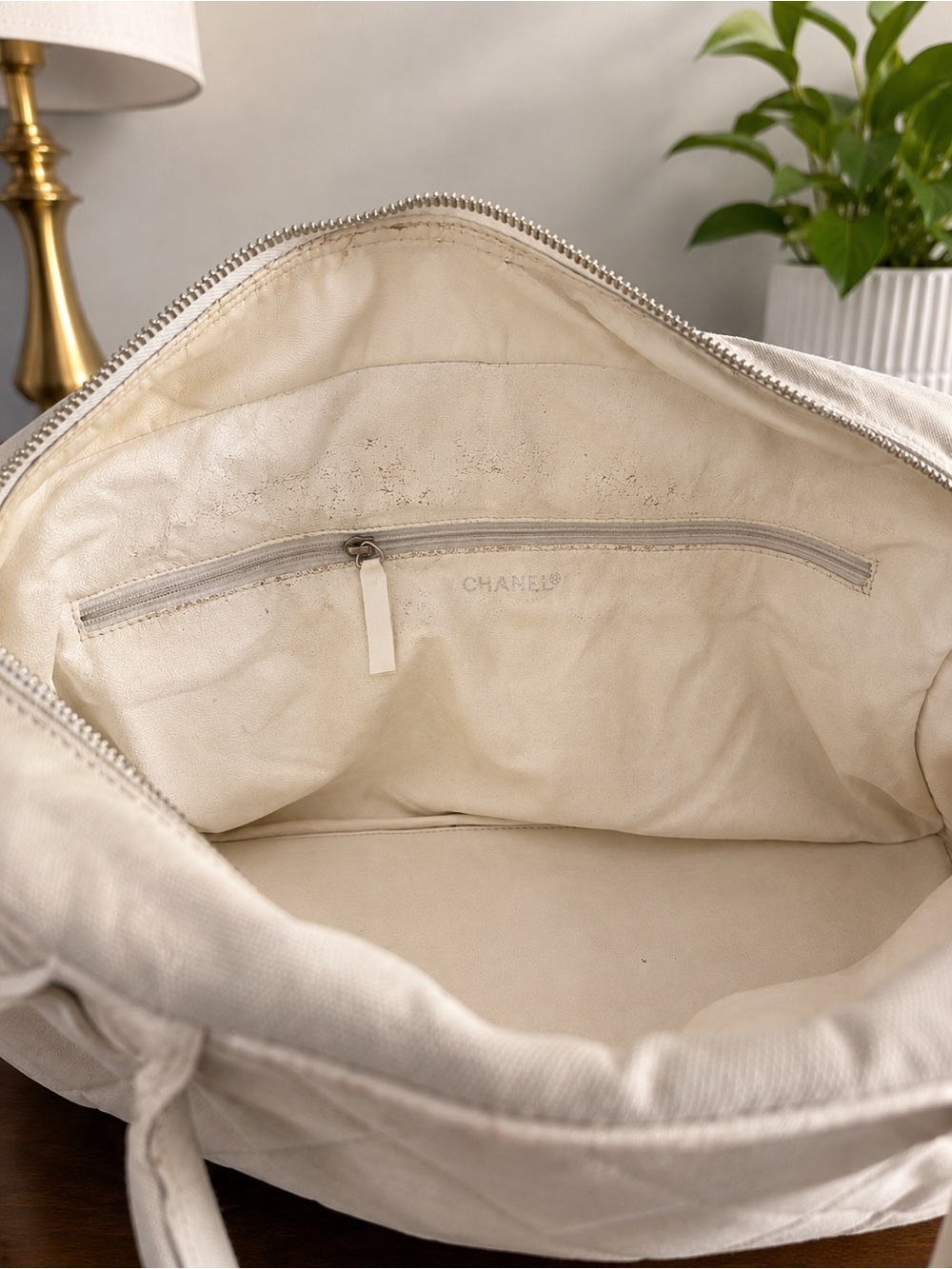 CHANEL Quilted Canvas Top-Handle Bowler Bag - Picture 3 of 5
